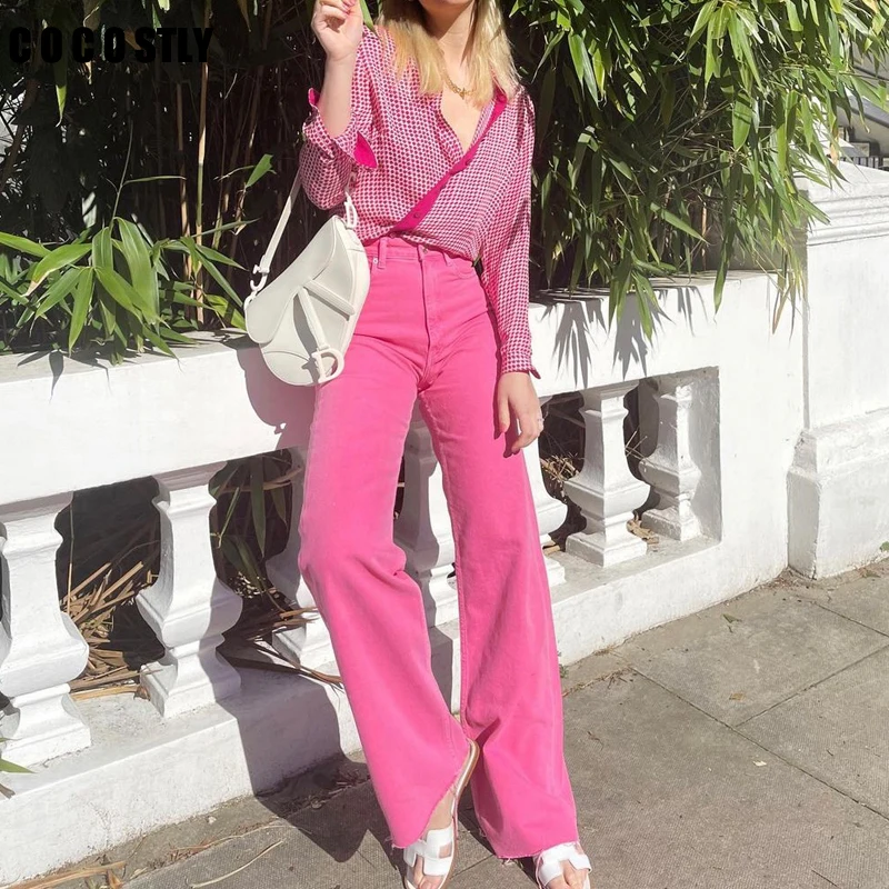 New 2022 Women Vintage Blue Pink Denim Trousers Casual Solid Pockets High Waist Straight Jeans Pants Ladies Mujer
New 2022 Women Vintage Blue Pink Denim Trousers Casual Solid Pockets High Waist Straight Jeans Pants Ladies Mujer