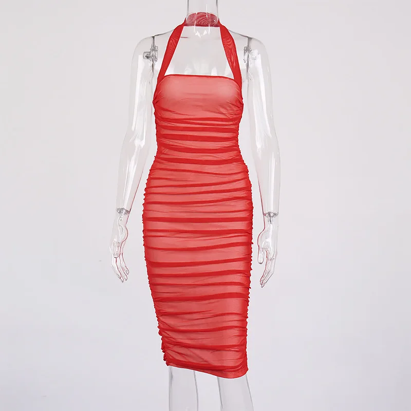 2021 cross-border sexy hip dress summer Europe and the United States women's wear gauze fold hanging neck strap dress
2021 cross-border sexy hip dress summer Europe and the United States women's wear gauze fold hanging neck strap dress