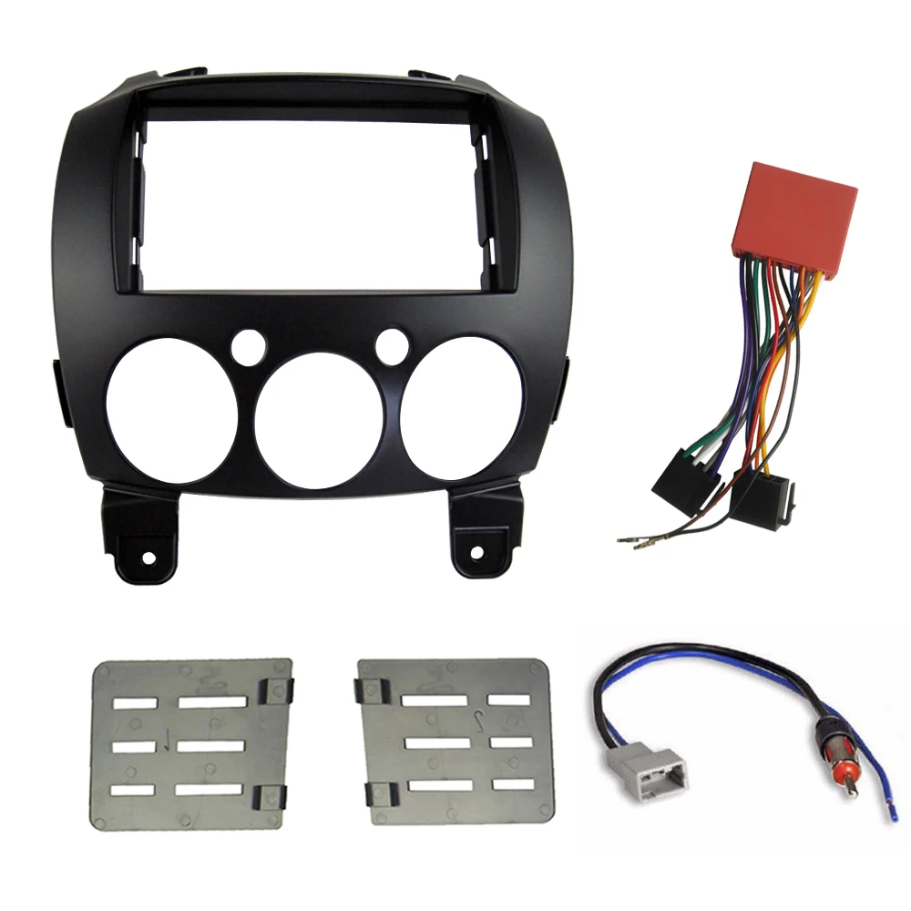 Комплект для установки в автомобиль Double Din антенна на жгуте Mazda 2 Demio 2007 + комплект