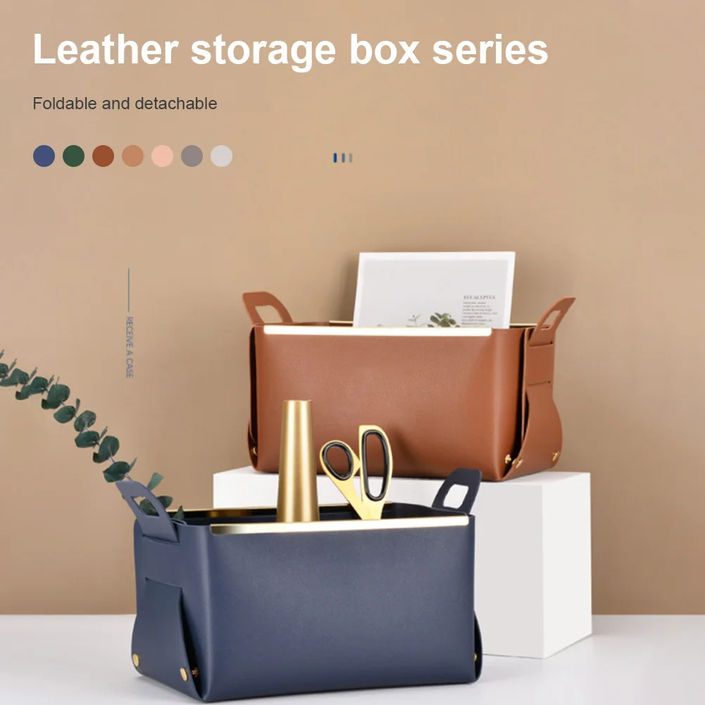 2021 Cosmetic Container High Capacity Folding Faux Leather Creative Desktop Storage Box For Home Desktop Storage Tray Wholesale
2021 Cosmetic Container High Capacity Folding Faux Leather Creative Desktop Storage Box For Home Desktop Storage Tray Wholesale