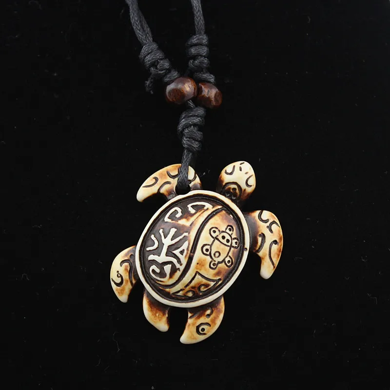 Wholesale 12PCS turtle imitation bone carving necklace sweater chain black wax line adjustable length turtle necklace jewelry
Wholesale 12PCS turtle imitation bone carving necklace sweater chain black wax line adjustable length turtle necklace jewelry
