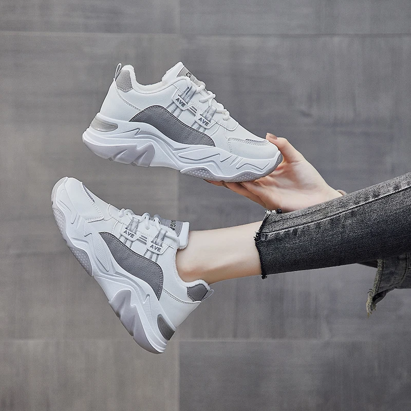 Chunky Sneakers For Women 2020 New Spring Fashion Platform Shoes Woman Casual shoes Lace-Up Leather White Brand Sneakers Ladies
Chunky Sneakers For Women 2020 New Spring Fashion Platform Shoes Woman Casual shoes Lace-Up Leather White Brand Sneakers Ladies