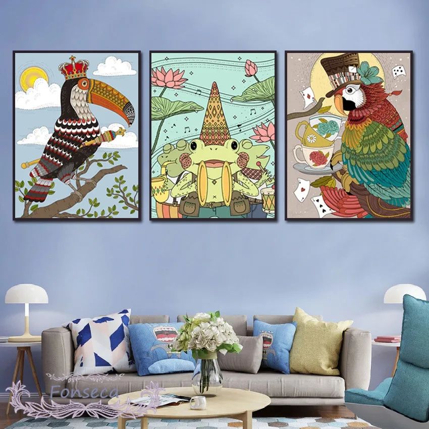 Cartoon Hand-Painted Animals Decorative Canvas Painting Wall Art Nordic Cute Posters and Prints Modular Pictures for Living Room
Cartoon Hand-Painted Animals Decorative Canvas Painting Wall Art Nordic Cute Posters and Prints Modular Pictures for Living Room