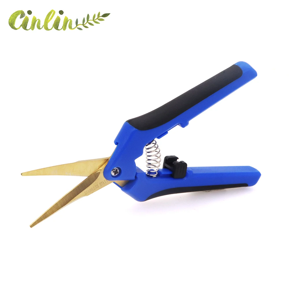 Plant Trim Horticulture Hand Pruners With Titanium Coated Blades Secateur Shrub Home Garden Supplies Scissor Tool Pruning Shears
Plant Trim Horticulture Hand Pruners With Titanium Coated Blades Secateur Shrub Home Garden Supplies Scissor Tool Pruning Shears