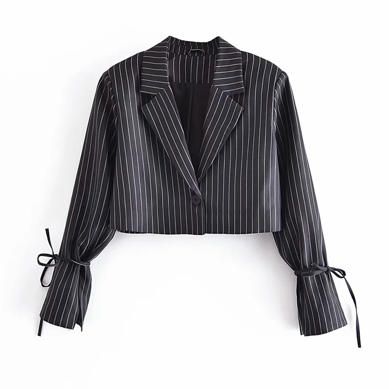 PUWD Elegant Women Loose Black Striped Blazer 2021 Spring Fashion Female Oversized Blazers Office Ladies Lacing Short Outerwear
PUWD Elegant Women Loose Black Striped Blazer 2021 Spring Fashion Female Oversized Blazers Office Ladies Lacing Short Outerwear