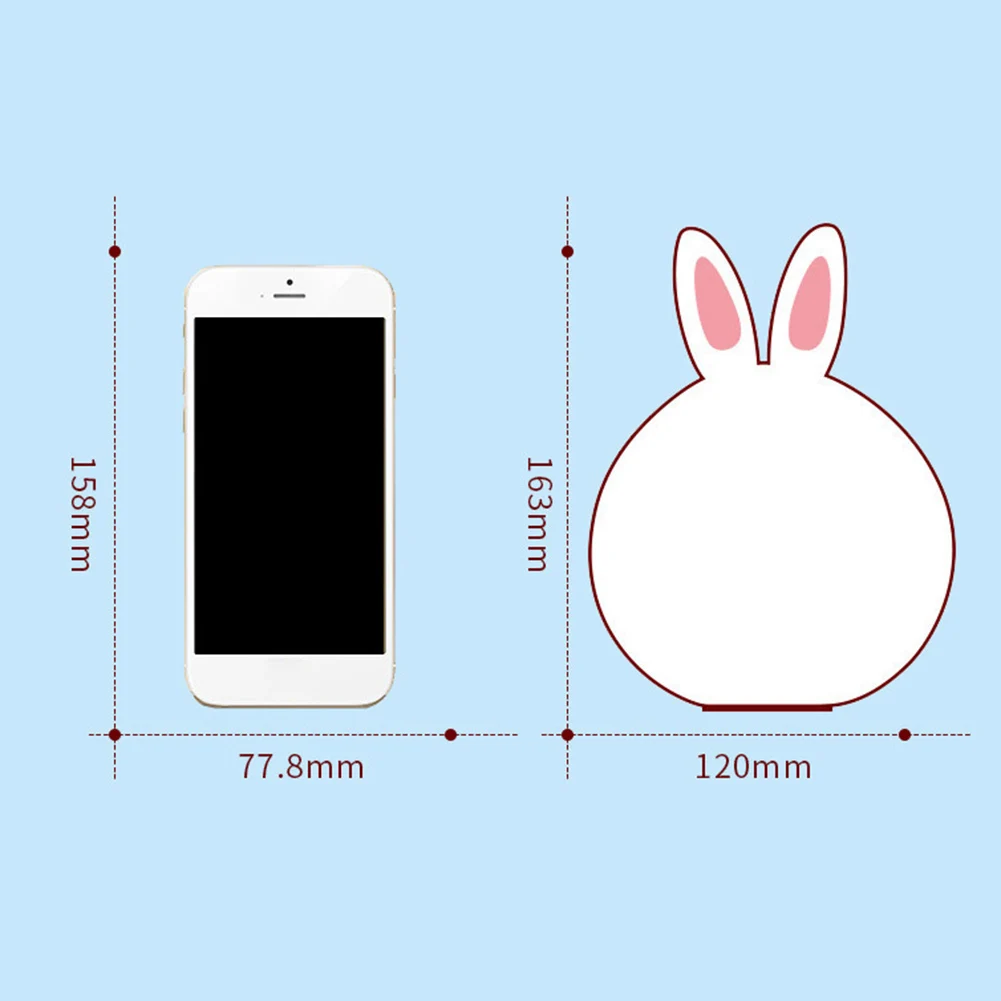 Mini Rabbit LED USB Night Light 7 Colors Touch Remote Control Silicone Lamp for Kids Boys Girls Gifts Education Toys
Mini Rabbit LED USB Night Light 7 Colors Touch Remote Control Silicone Lamp for Kids Boys Girls Gifts Education Toys