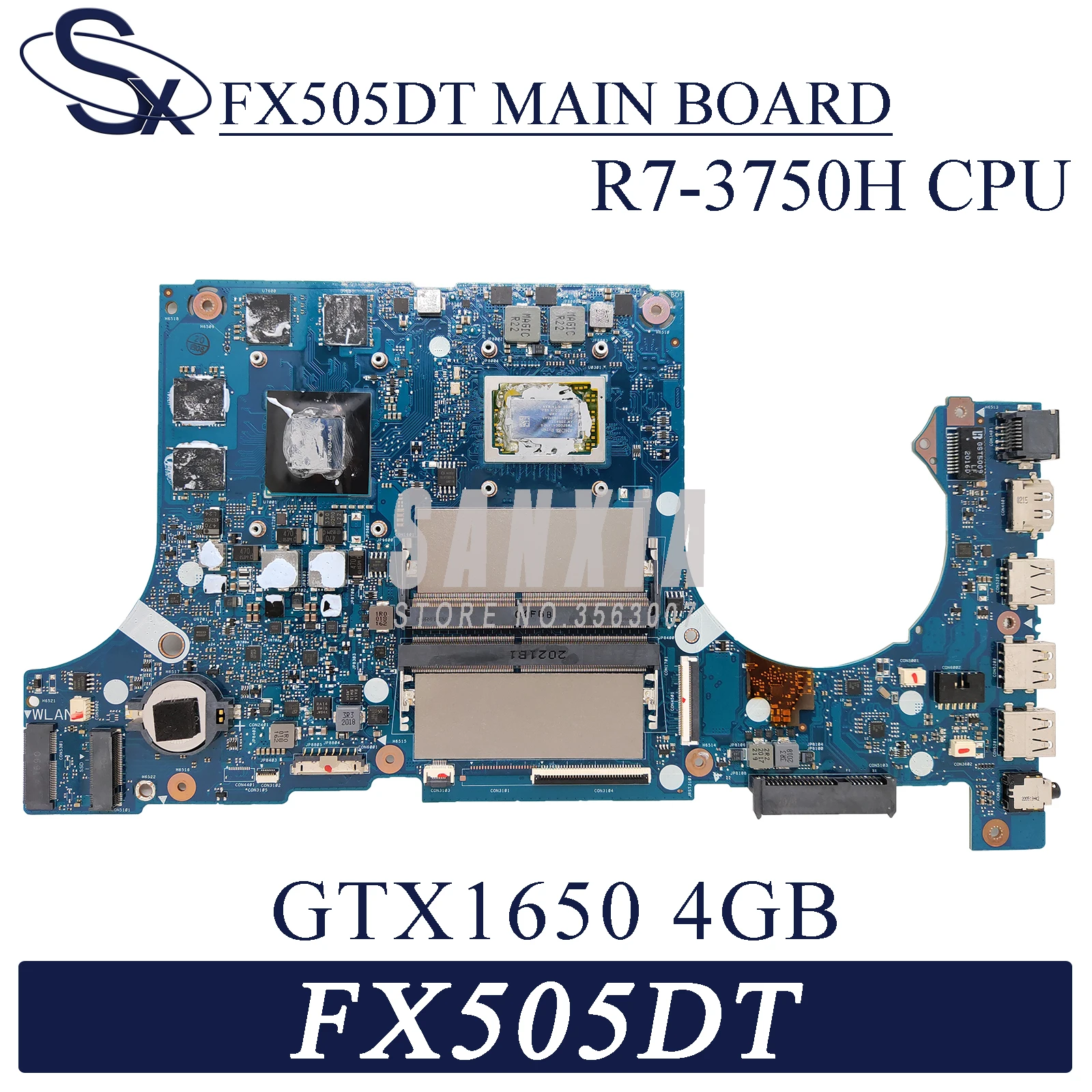 KEFU FX505DT Laptop motherboard for ASUS TUF Gaming FX95DT FX95D FX505D original mainboard R7-3750H GTX1650-4GB
KEFU FX505DT Laptop motherboard for ASUS TUF Gaming FX95DT FX95D FX505D original mainboard R7-3750H GTX1650-4GB