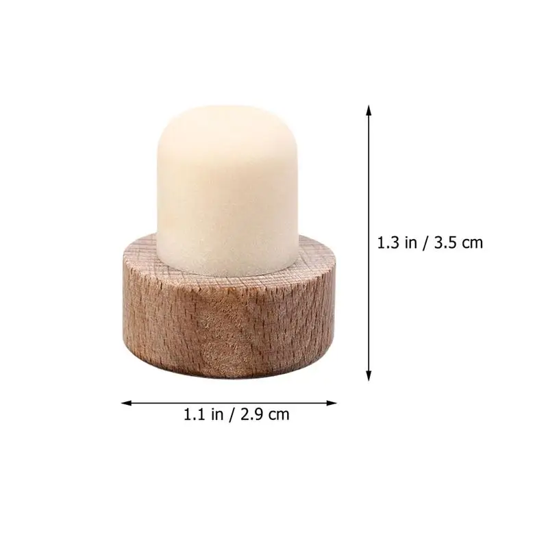 10pcs Wooden Wine Bottle Stoppers Home Brew Wine Bottle Sealing Plugs Wood Lid Cap Keeper Kitchen Bar Tools