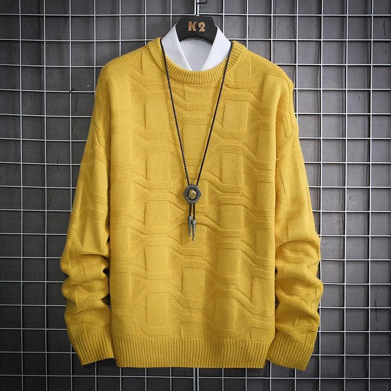 Men Clothing 2021 New Sweater Men's Autumn Winter Round Neck Thickening Fashion Casual Knit Sweater Bottoming Sweater Sweater 
Men Clothing 2021 New Sweater Men's Autumn Winter Round Neck Thickening Fashion Casual Knit Sweater Bottoming Sweater Sweater
