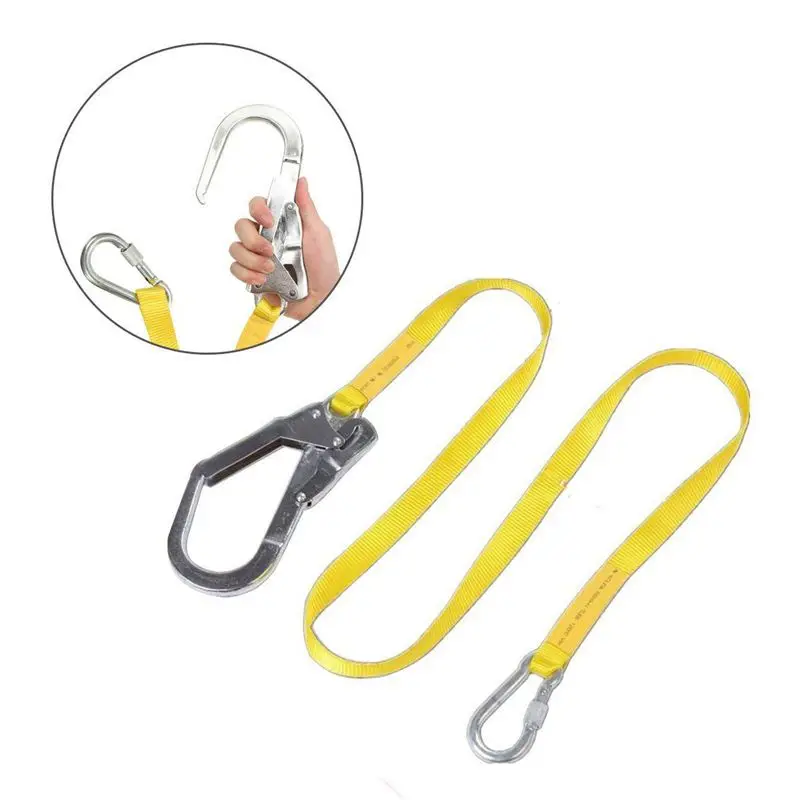 Safety Lanyard, Outdoor Climbing Harness Belt Lanyard Fall Protection Rope With Large Snap Hooks, Carabineer
Safety Lanyard, Outdoor Climbing Harness Belt Lanyard Fall Protection Rope With Large Snap Hooks, Carabineer