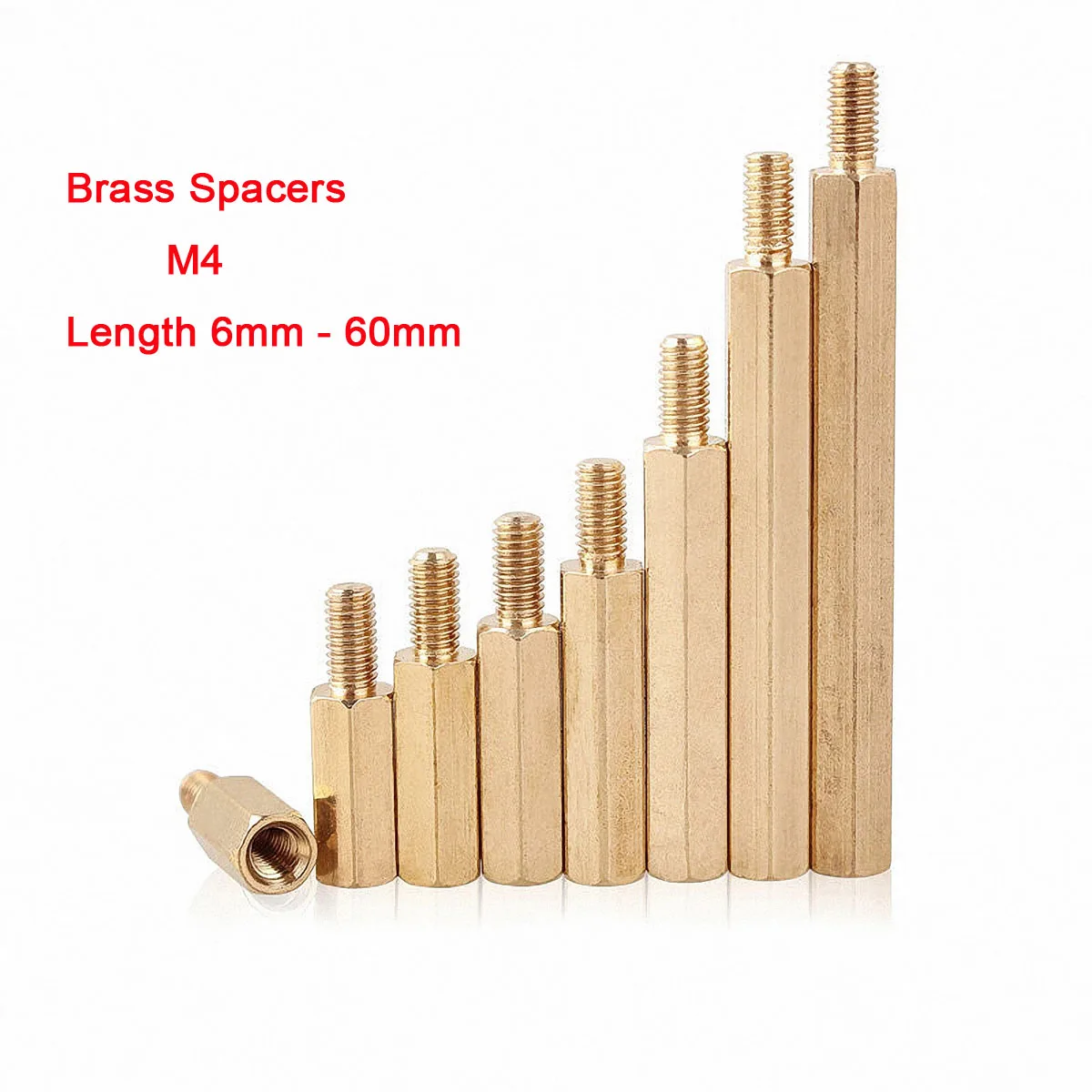 10 Pcs Brass PCB Standoffs Spacers Male to Female Brass Spacers Long Hexagonal M4 Length 6mm - 60mm
10 Pcs Brass PCB Standoffs Spacers Male to Female Brass Spacers Long Hexagonal M4 Length 6mm - 60mm