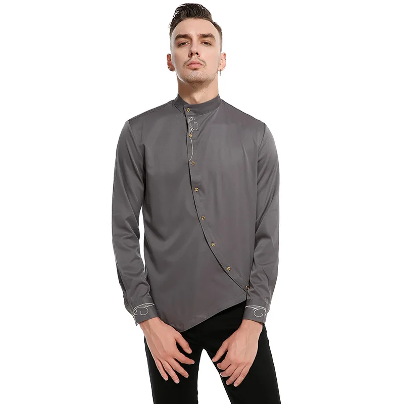 2021 New Men's Fashion Cotton Long Sleeved Shirt Solid Color Slim Fit Shirts Men Casual Irregular Man Dress
2021 New Men's Fashion Cotton Long Sleeved Shirt Solid Color Slim Fit Shirts Men Casual Irregular Man Dress