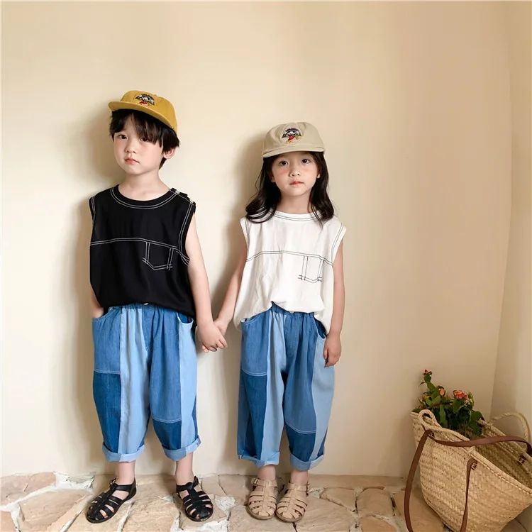 Summer New Cotton Vest Toddler Girl Clothes Boys Loose Leisure Top Kids T Shirt
Summer New Cotton Vest Toddler Girl Clothes Boys Loose Leisure Top Kids T Shirt