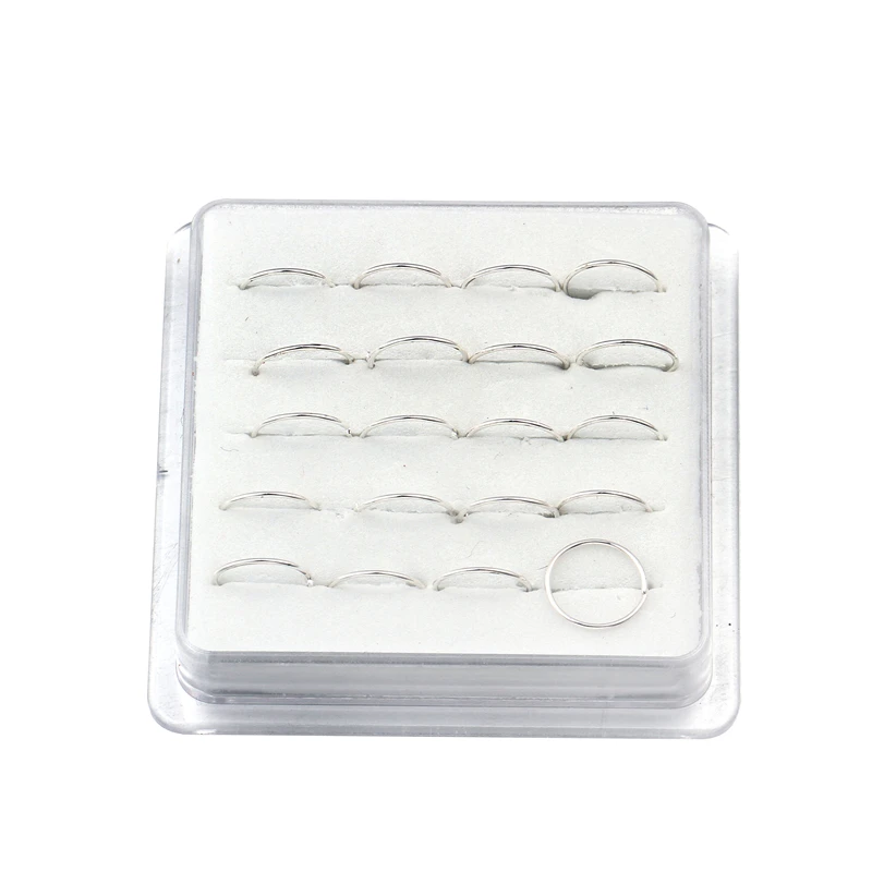 Nose Ring Hoop 24 Gauge Snug Nose Hoop Thin Nose Piercings Hoops - Nose Piercing Rings Set 20pcs Silver Color Style Material
Nose Ring Hoop 24 Gauge Snug Nose Hoop Thin Nose Piercings Hoops - Nose Piercing Rings Set 20pcs Silver Color Style Material