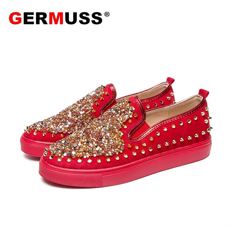 Germuss Brand Glittering Men Spike Shoes Handmade Loafers Fashion Rivet Male Casual Dress Wedding Shoes For Young Men
Germuss Brand Glittering Men Spike Shoes Handmade Loafers Fashion Rivet Male Casual Dress Wedding Shoes For Young Men