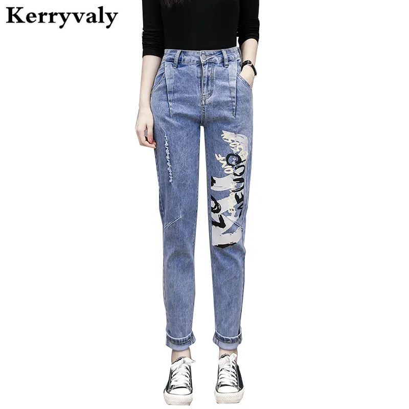 Spring 2021 Loose 4XL Plus Size Boyfriend Jeans Women High Waist Korean Letter Denim Blue Pants Ladies Trousers K9209
Spring 2021 Loose 4XL Plus Size Boyfriend Jeans Women High Waist Korean Letter Denim Blue Pants Ladies Trousers K9209