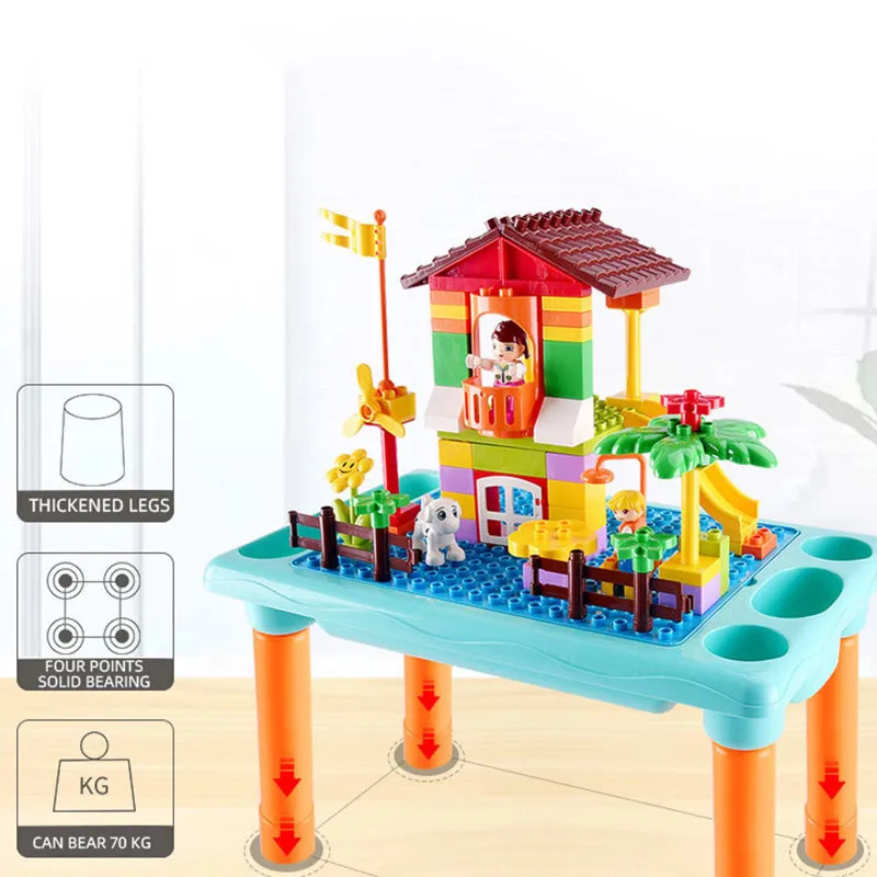 Kids Activity Table Building Blocks Compatible With Multifunctional Table DIY Bricks Toys For Boy Girl Children Gifts
Kids Activity Table Building Blocks Compatible With Multifunctional Table DIY Bricks Toys For Boy Girl Children Gifts