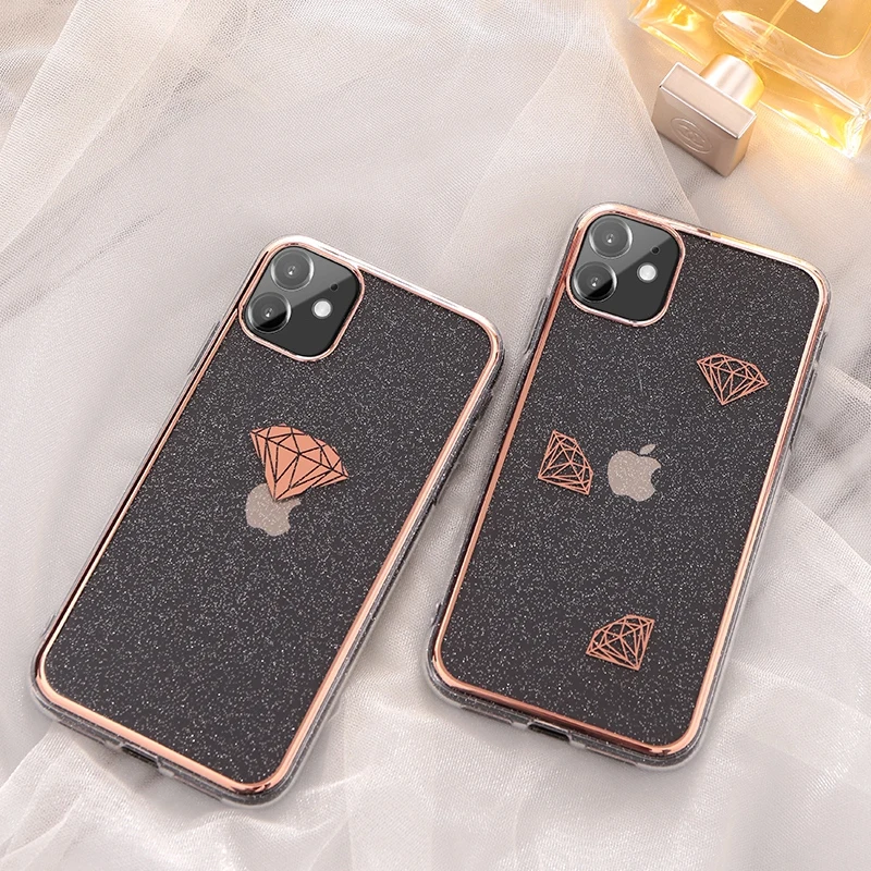 Блестящий прозрачный мягкий чехол для телефона iPhone 11 Pro Max Матовый Жесткий ПК
