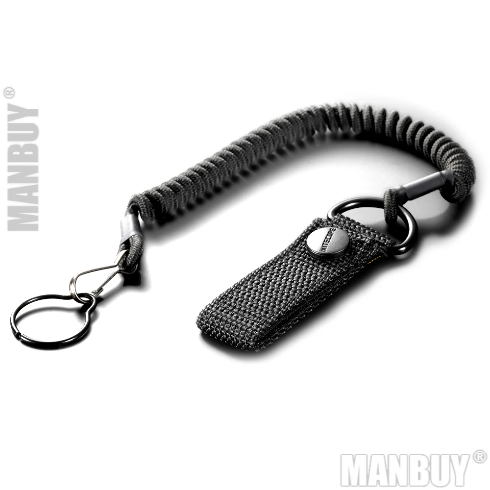 

NITECORE NTL50 NTL20 NTL10 flashlight accessories Tactical Lanyard Punched Stainless Steel Ring Safety Rope 25.4mm Diameter Lamp