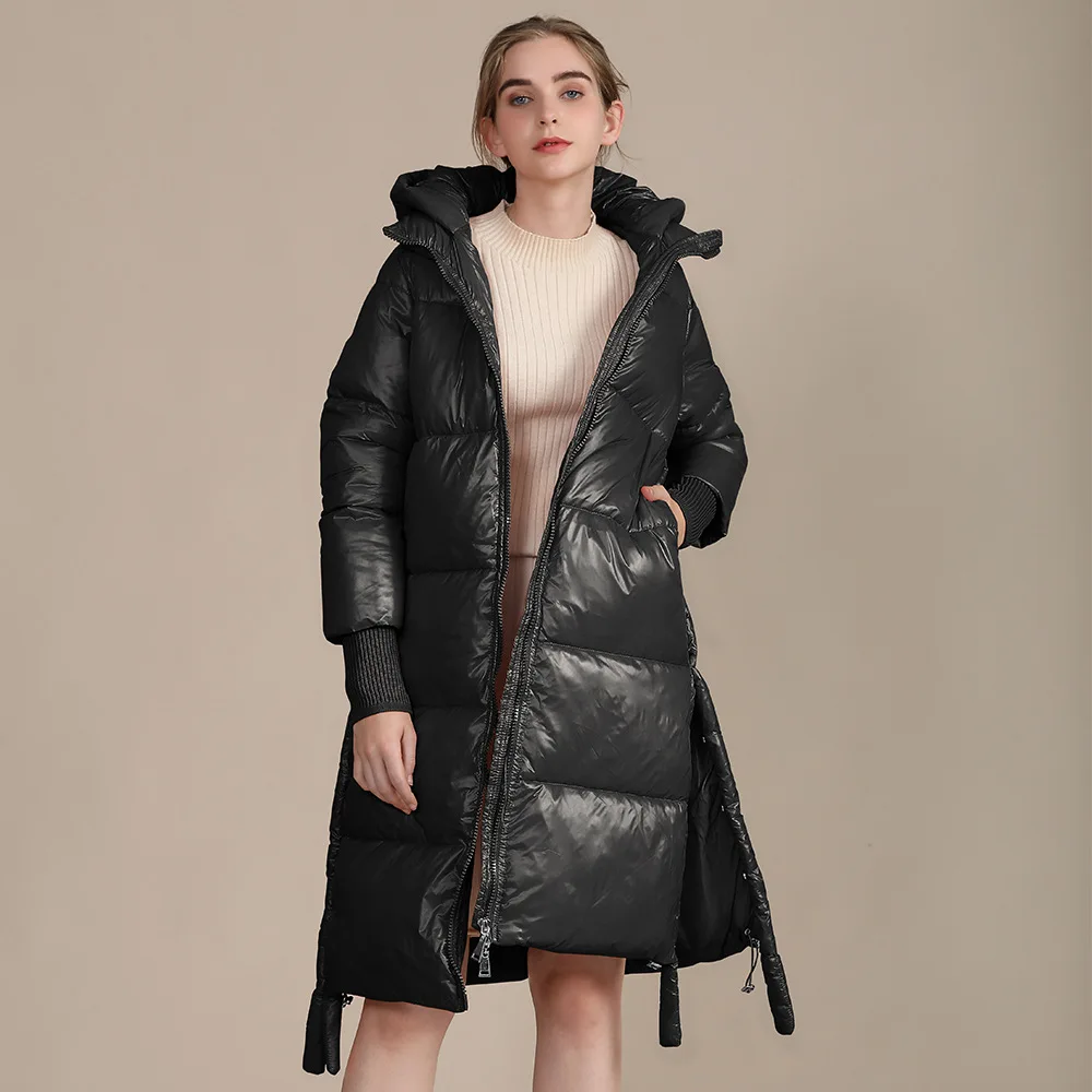 Winter Female Casual Navy Blue Detachable Hooded Cotton Padded Jacket Bright Surface Long Sleeves Warm Thick Women's Parkas
Winter Female Casual Navy Blue Detachable Hooded Cotton Padded Jacket Bright Surface Long Sleeves Warm Thick Women's Parkas