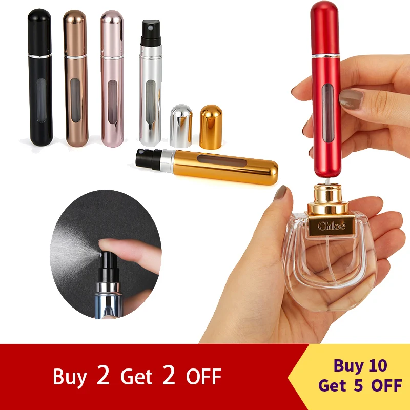 Portable Mini Refillable Perfume Bottle With Spray Scent Pump Empty Cosmetic Containers Spray Atomizer Bottle 8ml 5ml
Portable Mini Refillable Perfume Bottle With Spray Scent Pump Empty Cosmetic Containers Spray Atomizer Bottle 8ml 5ml