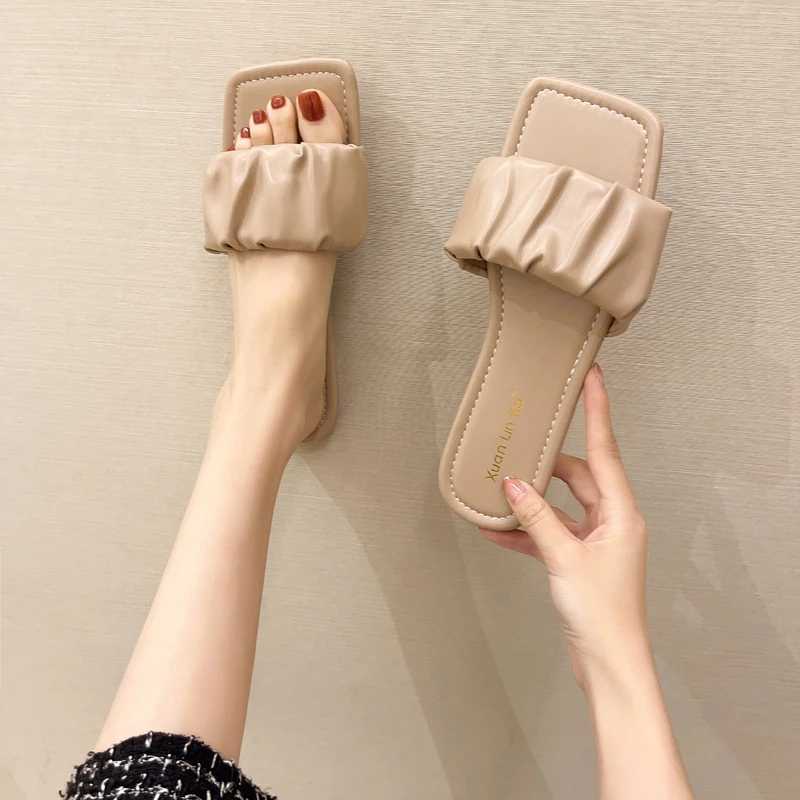 Flat Shoes Female Woman's Slippers Luxury Slides Low 2021 Designer Soft Rome PU Fabric Concise Rubber Female Shoes Slippers Flat 
Flat Shoes Female Woman's Slippers Luxury Slides Low 2021 Designer Soft Rome PU Fabric Concise Rubber Female Shoes Slippers Flat