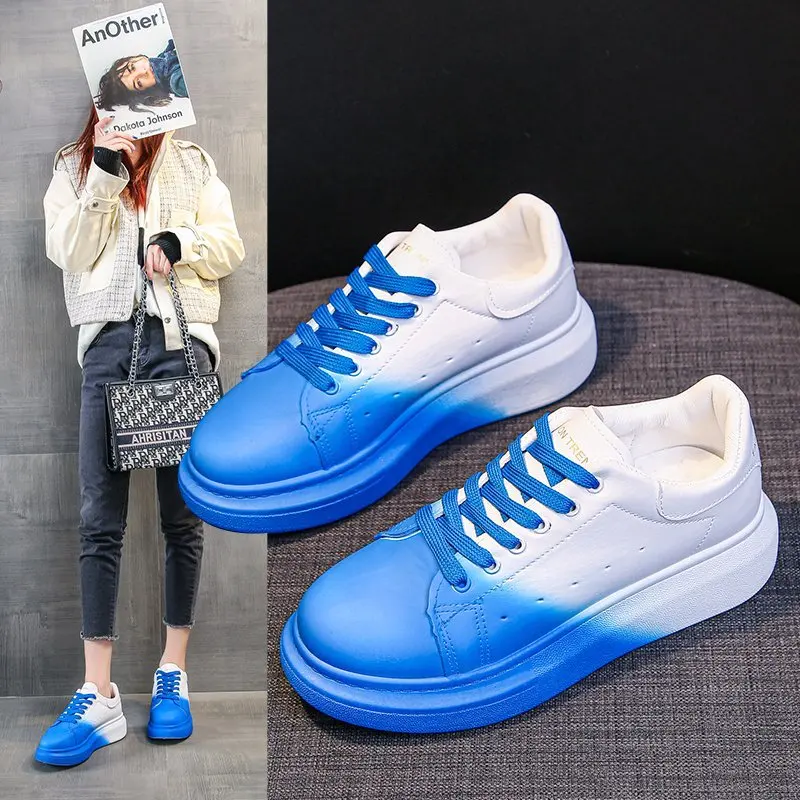 Женские кроссовки на шнуровке, Белые Повседневные кроссовки на вулканизированной подошве, на платформе, весна 2020 
Женские кроссовки на шнуровке, Белые Повседневные кроссовки на вулканизированной подошве, на платформе, весна 2020