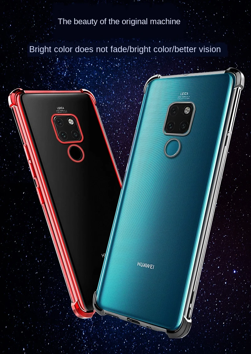 Transparent Plating silicone shockproof Phone Case for Huawei mate20 mate30 P30 P30 Pro P40 P40 pro Honor 20 V30 mate30 Cover
Transparent Plating silicone shockproof Phone Case for Huawei mate20 mate30 P30 P30 Pro P40 P40 pro Honor 20 V30 mate30 Cover