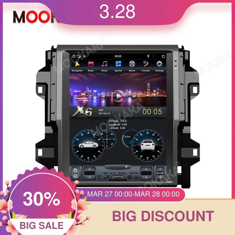 Tesla style vertic 4+128GB android 9.0 Car GPS Nagavition For TOYOTA Fortuner/HILUX Revo 2016-2019 AUTO or Manual A/C Car radio
Tesla style vertic 4+128GB android 9.0 Car GPS Nagavition For TOYOTA Fortuner/HILUX Revo 2016-2019 AUTO or Manual A/C Car radio