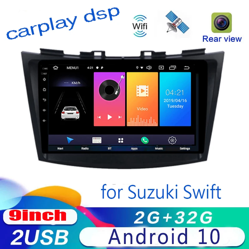 For Suzuki Swift 201120122013-2015 2 din 9" Android 10 touch screen car radio navigation multimedia player car radio GPS carplay
For Suzuki Swift 201120122013-2015 2 din 9" Android 10 touch screen car radio navigation multimedia player car radio GPS carplay