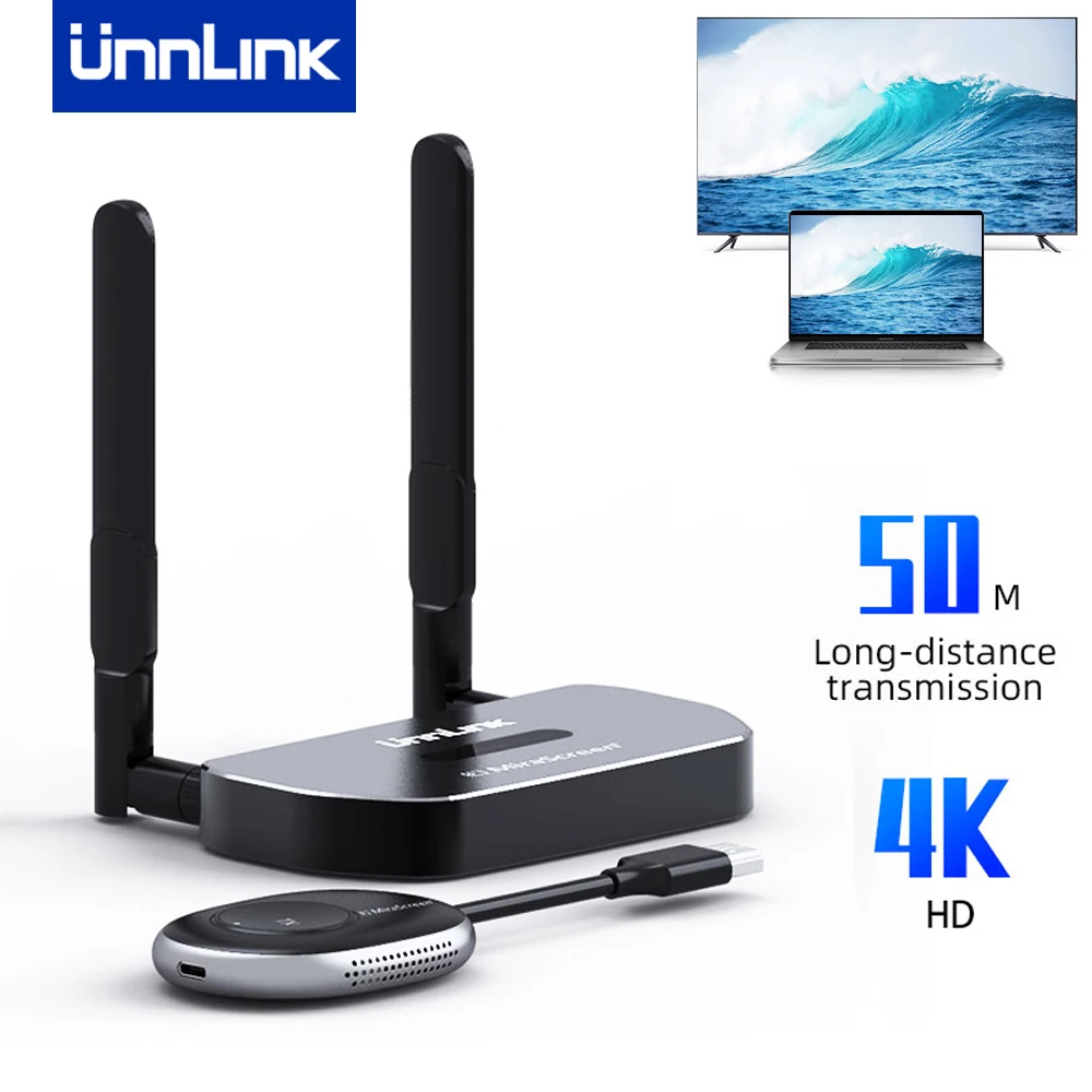 Беспроводной видеопередатчик Unnlink приемник-удлинитель 4K HDMI адаптер дисплея ключ