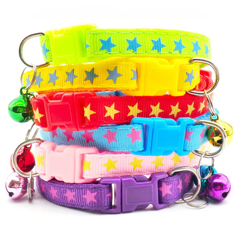Cute Pet Collar Stars Pattern Adjustable with Bell Pet Dog Collar Polyester Pet Supplies 20---32cm Long Cute Dog Accessories
Cute Pet Collar Stars Pattern Adjustable with Bell Pet Dog Collar Polyester Pet Supplies 20---32cm Long Cute Dog Accessories