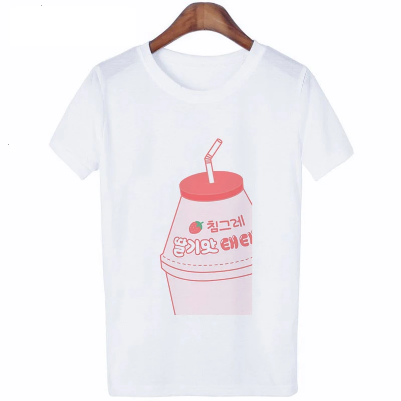 New summer fashion drink printed Women's T-shirt Milk tea Kawaii aesthetic harajuku street student loose short sleeve Tops
New summer fashion drink printed Women's T-shirt Milk tea Kawaii aesthetic harajuku street student loose short sleeve Tops