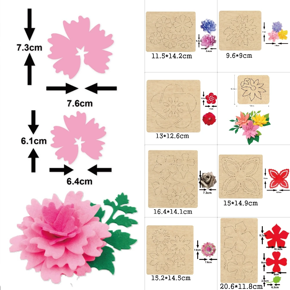 Beautiful Flower Cutting Die 2020 New Fake Flower Making Craft Wooden Die Suitable for Common Die Cutting Machines on the Market
Beautiful Flower Cutting Die 2020 New Fake Flower Making Craft Wooden Die Suitable for Common Die Cutting Machines on the Market