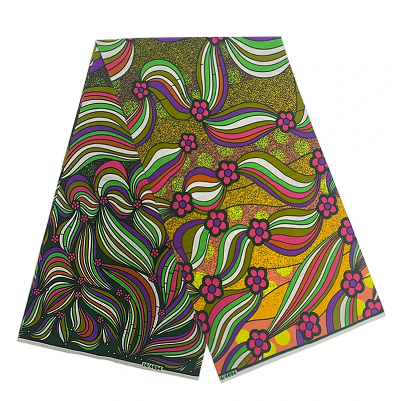 Real Cotton Wax Fabric 6 Yard For Dress 100%Veritable Soft Breathable African Style Ankara Print Dye Fabrics Per Meter VL 863
Real Cotton Wax Fabric 6 Yard For Dress 100%Veritable Soft Breathable African Style Ankara Print Dye Fabrics Per Meter VL 863