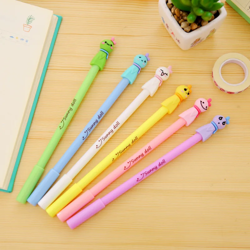 0.5mm Cute Kawaii Sunny Doll Gel Pen Signature Pens Escolar Papelaria For Office School Writing Supplies Stationery Gift
0.5mm Cute Kawaii Sunny Doll Gel Pen Signature Pens Escolar Papelaria For Office School Writing Supplies Stationery Gift