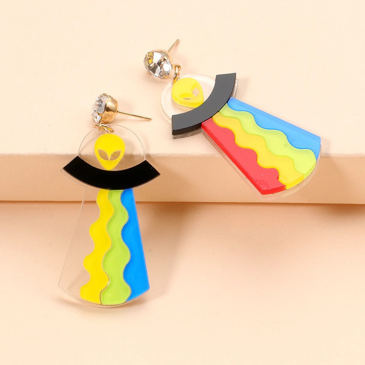 Wholesale Rainbow Resin Wave Earrings New Classic Colorful Childhood Design Boho Dangle Hanging Long Ear Ring Pendientes Jewelry
Wholesale Rainbow Resin Wave Earrings New Classic Colorful Childhood Design Boho Dangle Hanging Long Ear Ring Pendientes Jewelry