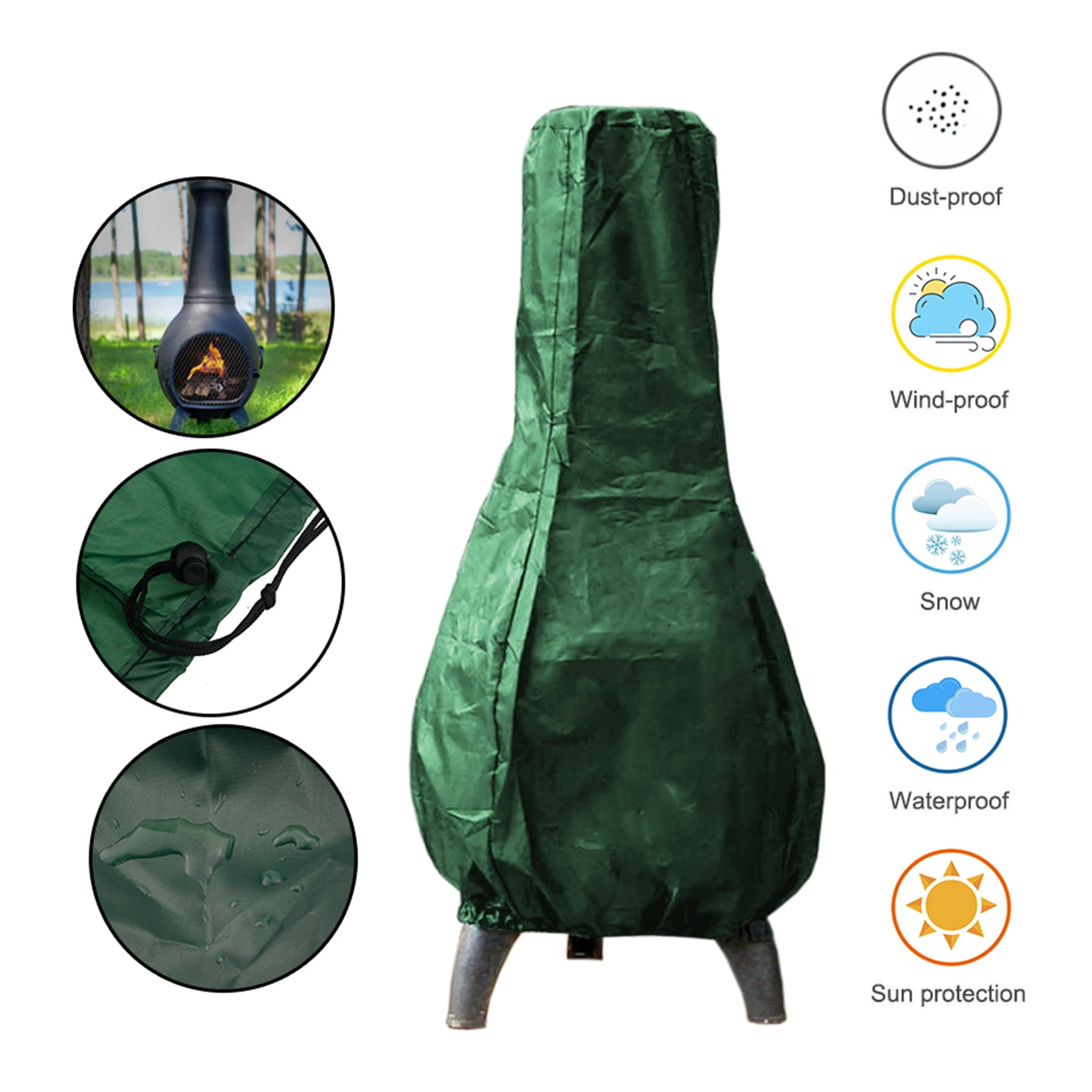 Breathable Polyester Chiminea Fire Pit Cover Round Weather-Resistant Outdoor Yard Patio Grill Stove Green
Breathable Polyester Chiminea Fire Pit Cover Round Weather-Resistant Outdoor Yard Patio Grill Stove Green