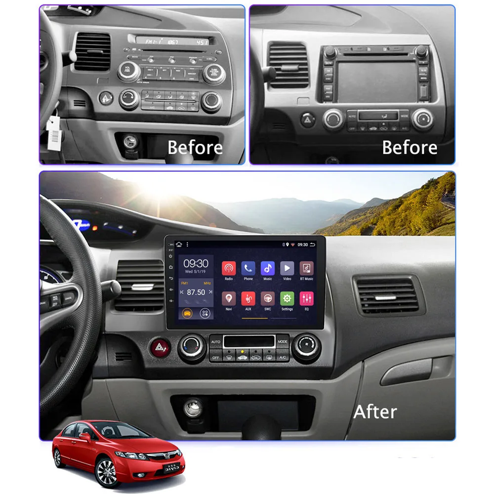 Автомобильный gps-навигатор для Honda City Greiz Gienia 2015-2018 центральный мультимедийный dvd