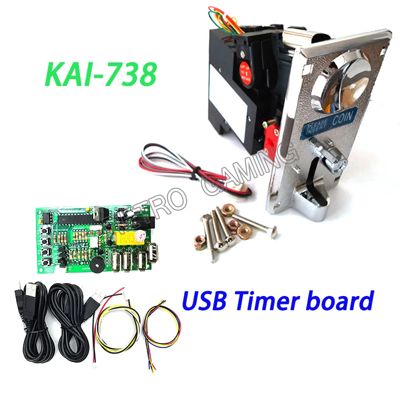 1 set KAI-738 CPU coin acceptor selector with USB timer board for arcade game cabinet machine
1 set KAI-738 CPU coin acceptor selector with USB timer board for arcade game cabinet machine