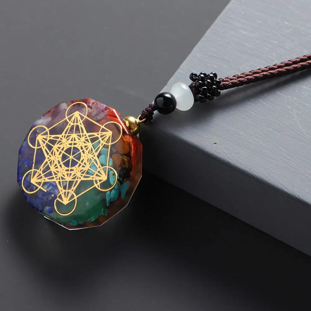 Crystal Orgonite Necklace 7 Chakra Stones Pendant Cosmic Energy Center Sign Pendant Necklace Magic Hexagram Choker Jewelry
Crystal Orgonite Necklace 7 Chakra Stones Pendant Cosmic Energy Center Sign Pendant Necklace Magic Hexagram Choker Jewelry