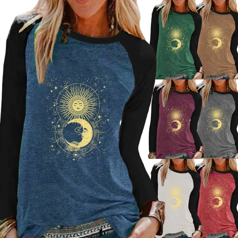 Women's Autumn Casual Round Neck Loose Print Long-sleeved Shirt Women's Raglan Sleeves Plus Size T-shirt
Women's Autumn Casual Round Neck Loose Print Long-sleeved Shirt Women's Raglan Sleeves Plus Size T-shirt