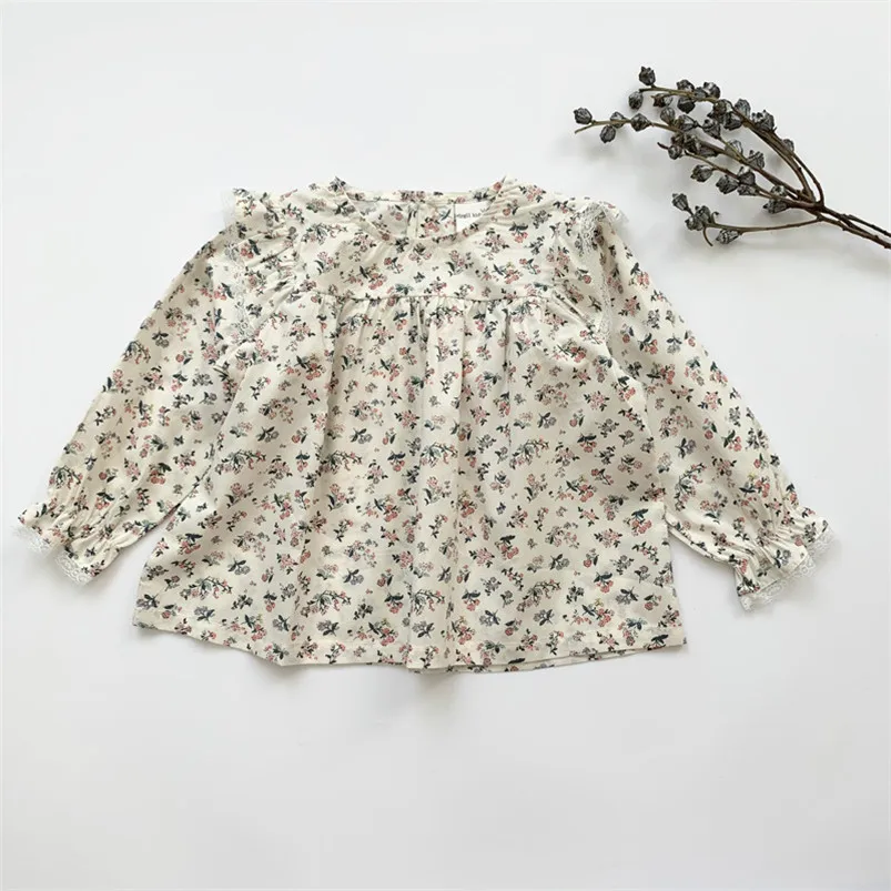 Floral shirt for girls clothes Spring autumn round collar kids long sleeve blouse ruffles lace infant baby tops children pullove
Floral shirt for girls clothes Spring autumn round collar kids long sleeve blouse ruffles lace infant baby tops children pullove