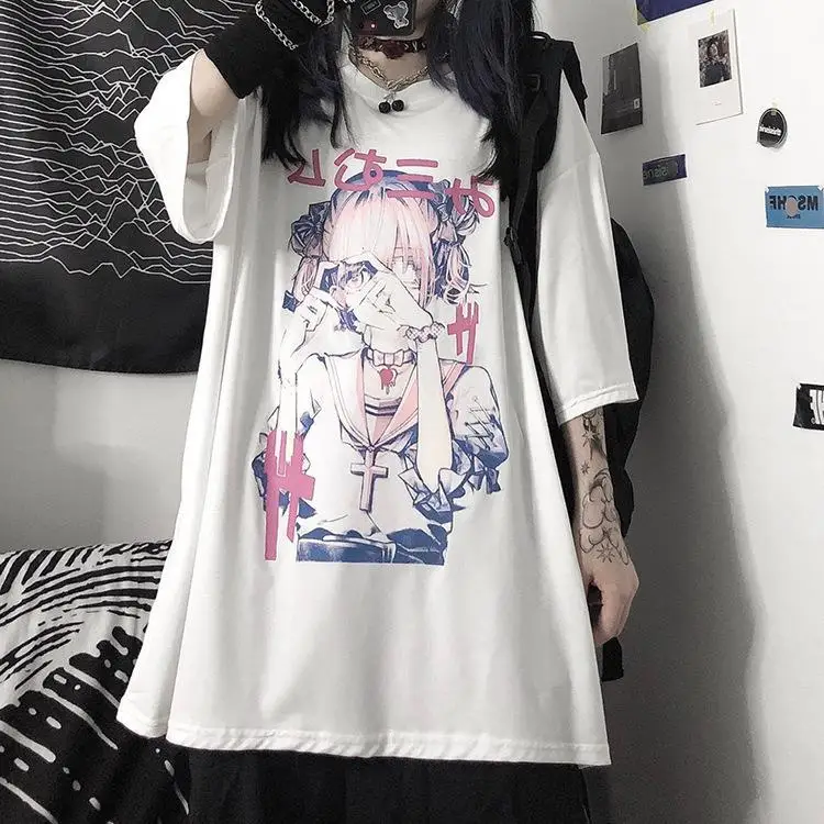 Streetwear Dark Punk New Fashion Japan Harajuku Gothic Tee Shirt Party Top Y2k Kpop Graphic T Shirts Special Woman Tshirts
Streetwear Dark Punk New Fashion Japan Harajuku Gothic Tee Shirt Party Top Y2k Kpop Graphic T Shirts Special Woman Tshirts