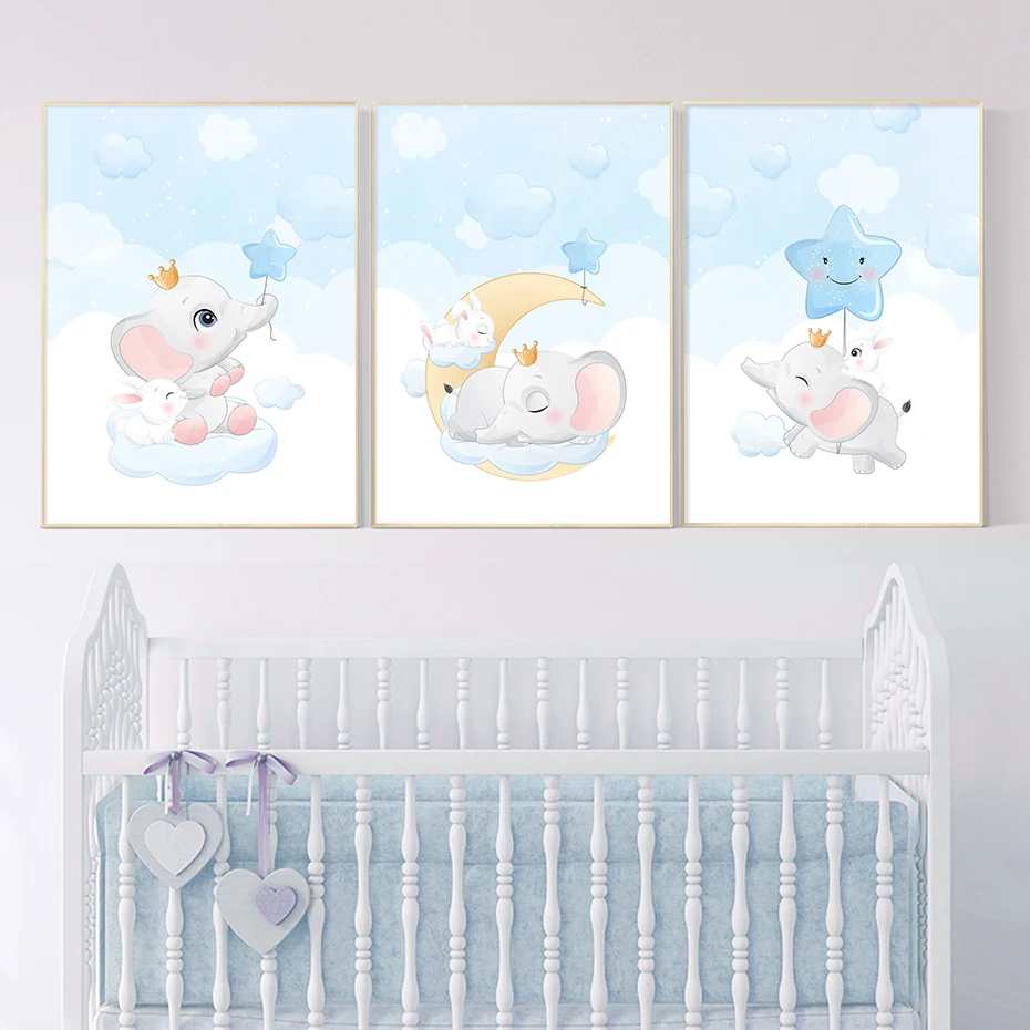 Cartoon Blue Elephant Moon Stars Modern Nursery Posters Canvas Painting Wall Art Print Picture for Kids Room Bedroom Home Decor
Cartoon Blue Elephant Moon Stars Modern Nursery Posters Canvas Painting Wall Art Print Picture for Kids Room Bedroom Home Decor