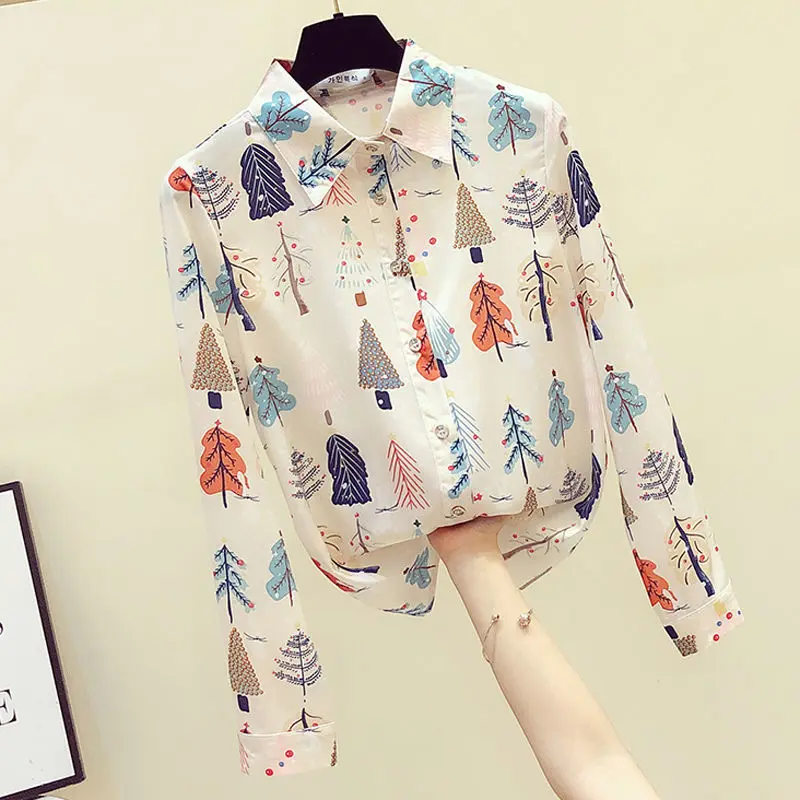 Printed Shirt Women 2021 Spring and Autumn New Design Chiffon Long-sleeved Top Womens Blouses Long Sleeve Shirt Women
Printed Shirt Women 2021 Spring and Autumn New Design Chiffon Long-sleeved Top Womens Blouses Long Sleeve Shirt Women