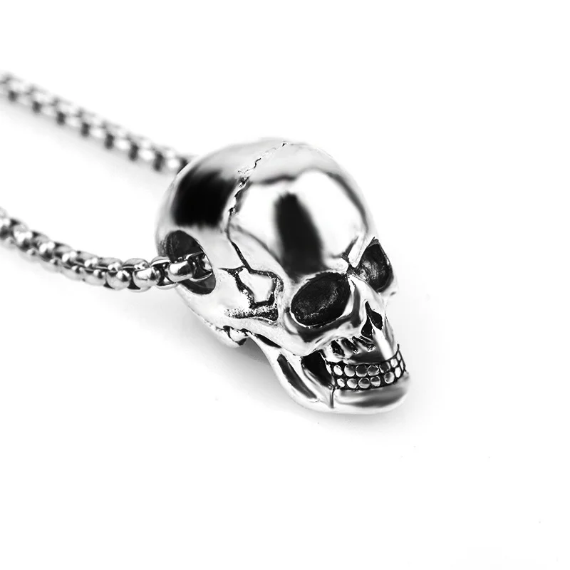 Vintage Men's Silver Skull Pendant Necklace Fashion Punk Style Pendant Jewelry
Vintage Men's Silver Skull Pendant Necklace Fashion Punk Style Pendant Jewelry