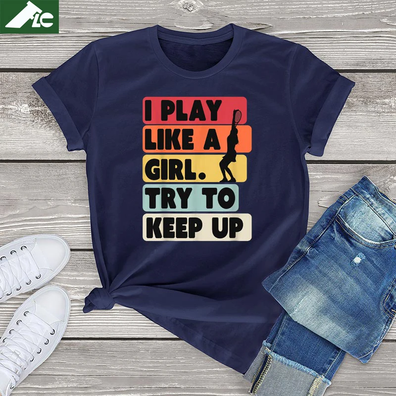 100% Cotton Unisex I Play Like A Girl Short Sleeve Funny Tennis Player Game Women's T Shirt Oversized Kawaii Y2k Female T Shirt
100% Cotton Unisex I Play Like A Girl Short Sleeve Funny Tennis Player Game Women's T Shirt Oversized Kawaii Y2k Female T Shirt