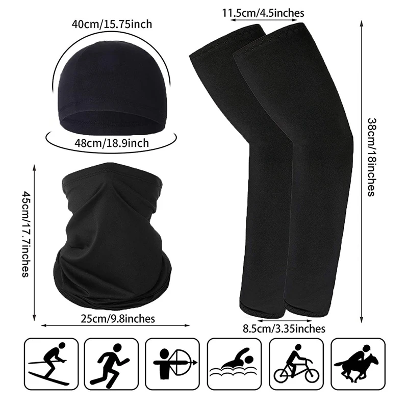 UV Protection Neck Gaiter Face Cover Ice Silk Cooling Arm Sleeves Skull Cap Set for Women Men Cycling Hiking
UV Protection Neck Gaiter Face Cover Ice Silk Cooling Arm Sleeves Skull Cap Set for Women Men Cycling Hiking