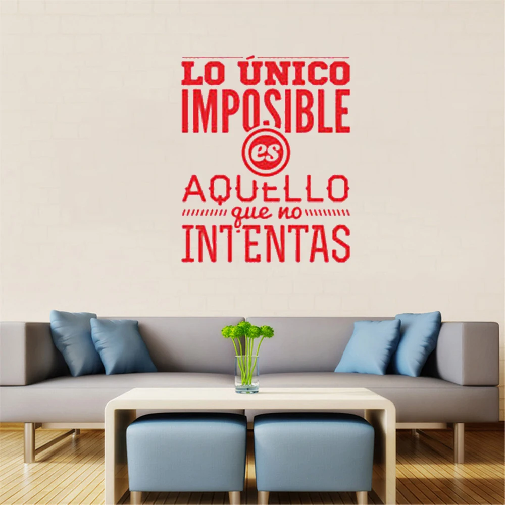

Spanish Quotes Wall Sticker Inspirational Quote Wall Decal Home Decor For Living room Bedroom Vinyl Art Mural RU4006
